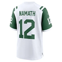 Maillot de match classique pour joueur retraité alternatif des New York Jets Nike Joe Namath blanc homme