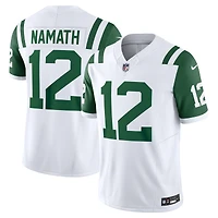 Nike Joe Namath pour hommes Blanc New York Jets Classic Alternate Vapor F.U.S.E. Maillot limité de joueur retraité