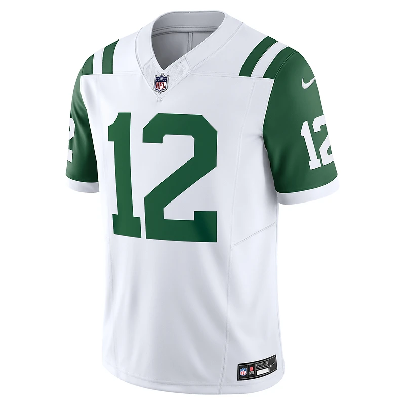 Nike Joe Namath pour hommes Blanc New York Jets Classic Alternate Vapor F.U.S.E. Maillot limité de joueur retraité