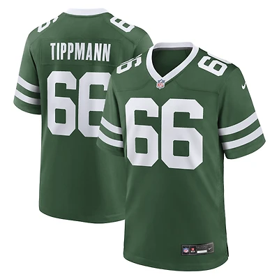Men's Nike Joe Tippmann Legacy Green New York Jets Team Game Jersey