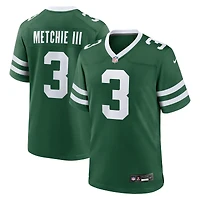 Maillot de match Nike John Metchie III Legacy Green pour homme, New York Jets