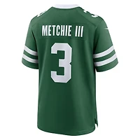 Men's Nike John Metchie III Legacy Green New York Jets Team Game Jersey