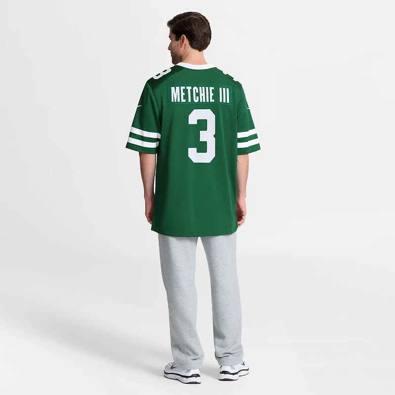Maillot de match Nike John Metchie III Legacy Green pour homme, New York Jets