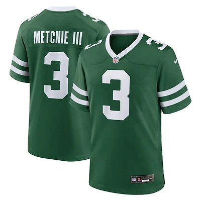 Maillot de match Nike John Metchie III Legacy Green pour homme, New York Jets