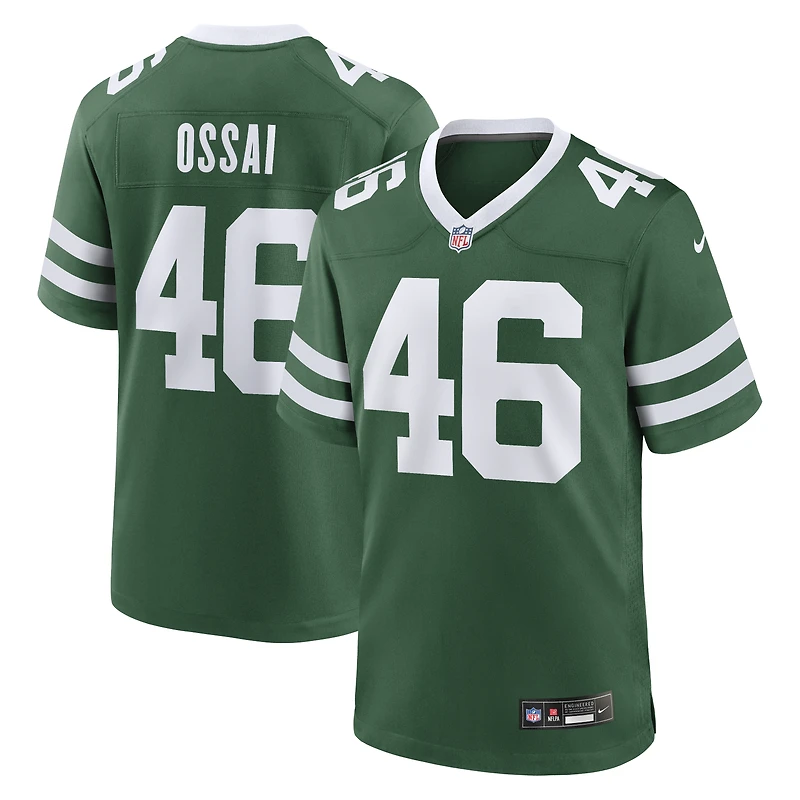 Men's Nike Joseph Ossai Legacy Green New York Jets Team Game Jersey