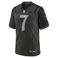 Men's Nike Justin Fields Gotham Green New York Jets 2025 Rivalries Collection Game Jersey