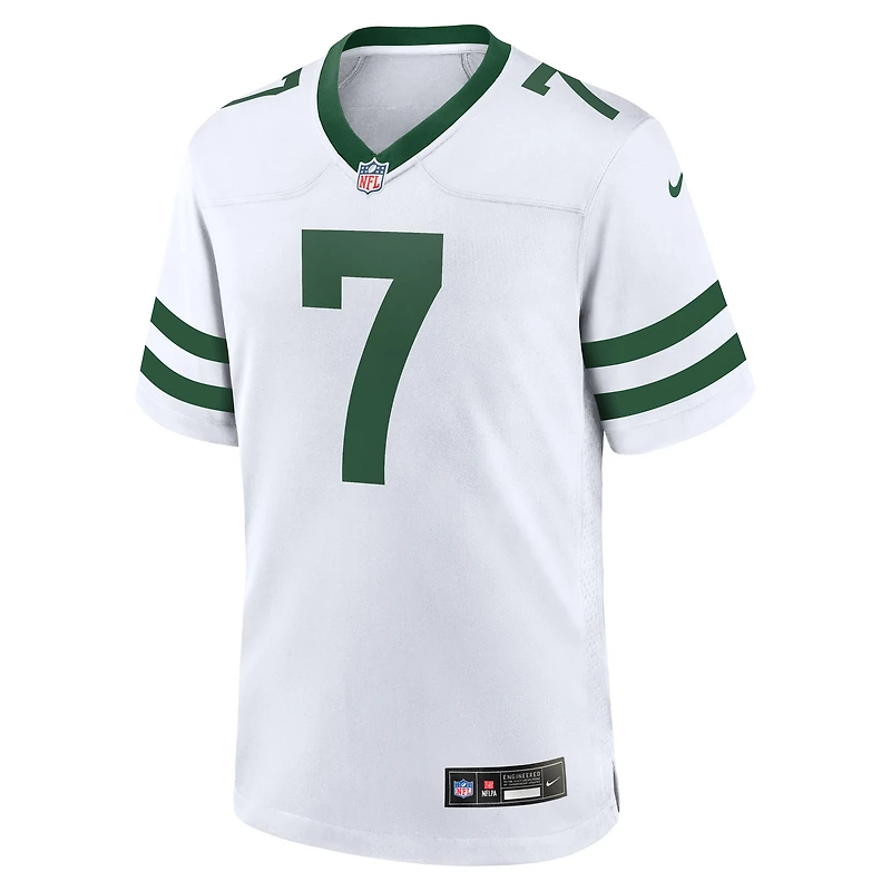 Maillot Nike Justin Fields Legacy blanc pour homme des New York Jets