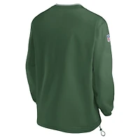 Coupe-vent à manches longues et col en V avec logo rétro des New York Jets 2024 de Nike Kelly Green pour homme