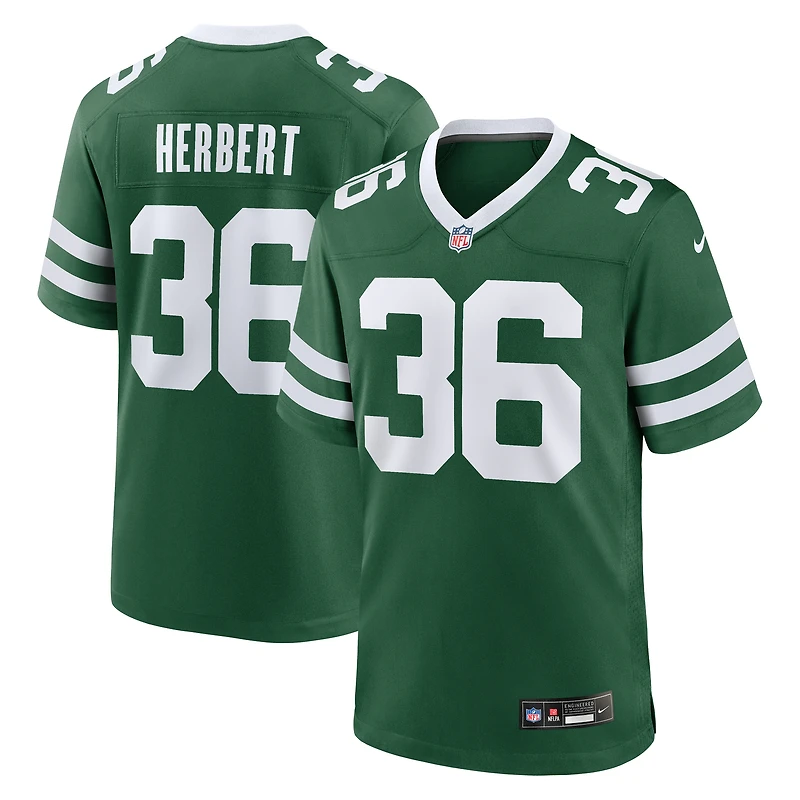 Maillot Nike Khalil Herbert Legacy Green pour homme des New York Jets