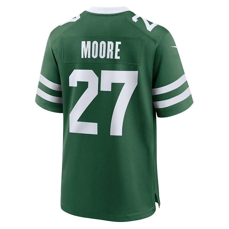 Men's Nike Malachi Moore Legacy Green New York Jets Team Game Jersey