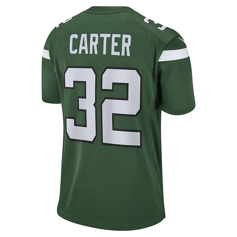 Maillot de match Nike Michael Carter Gotham vert New York Jets pour homme