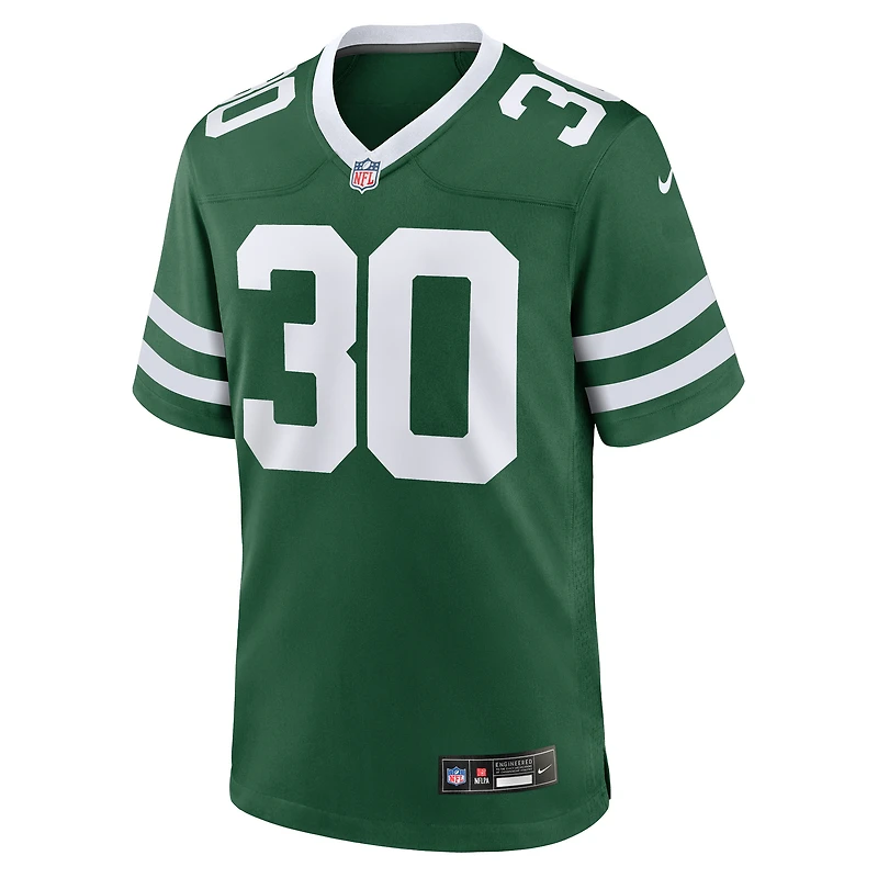 Maillot de match Nike Michael Carter II Legacy Green New York Jets pour homme