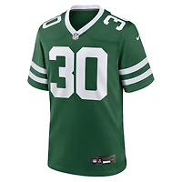 Maillot de match Nike Michael Carter II Legacy Green New York Jets pour homme