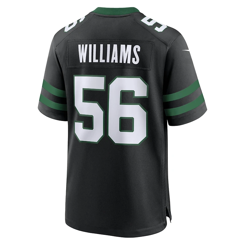 Maillot de jeu alternatif Nike Quincy Williams Legacy Black New York Jets pour homme