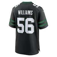 Maillot de jeu alternatif Nike Quincy Williams Legacy Black New York Jets pour homme
