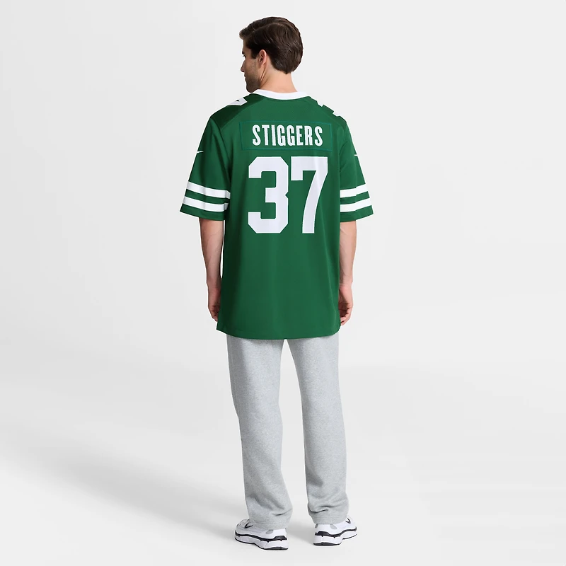 Maillot de jeu d'équipe Nike Qwan'tez Stiggers Legacy Green New York Jets pour homme