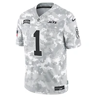 Men's Nike Sauce Gardner Arctic Camo New York Jets 2024 Salute to Service Limited Jersey