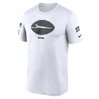 Men's Nike White New York Jets 2024 Salute To Service Legend Performance T-Shirt