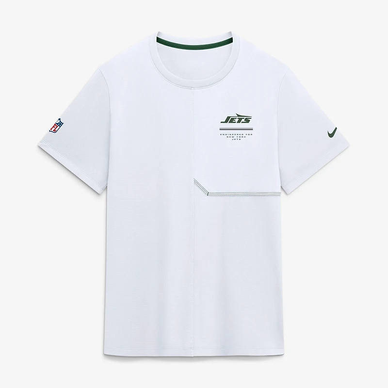 Men's Nike  White New York Jets Sideline UV Dri-FIT Coaches Shirt