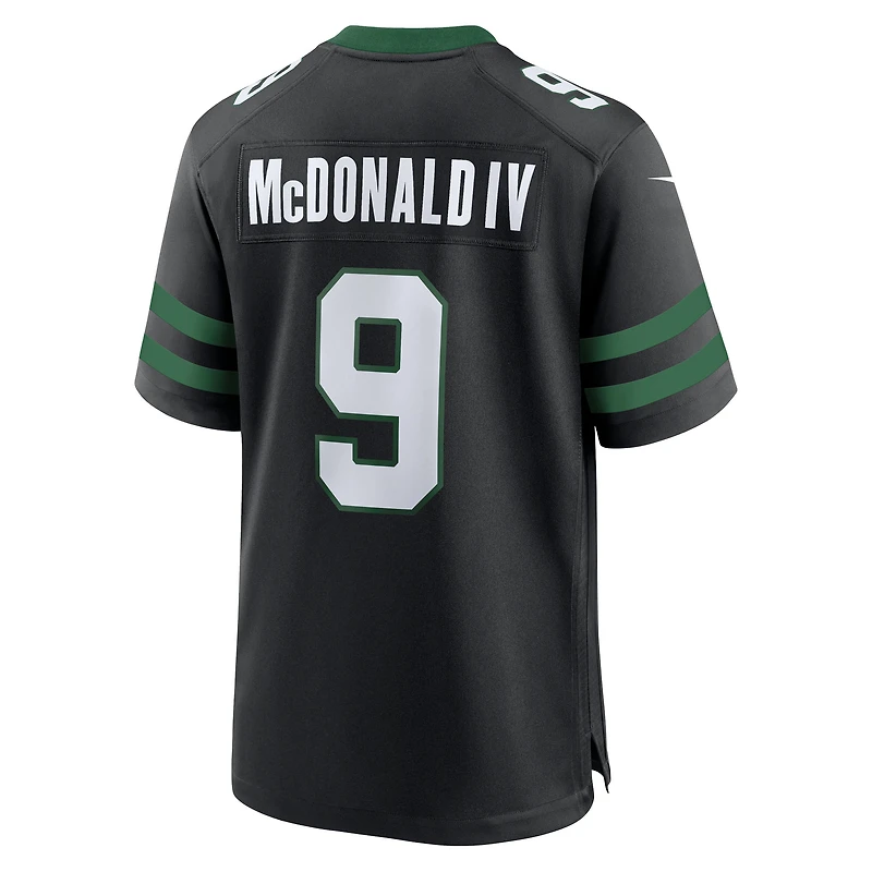 Maillot Nike Will McDonald IV Legacy noir pour homme des New York Jets