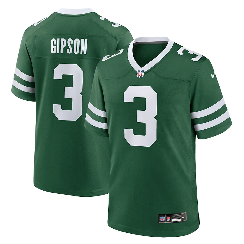 Maillot Nike Xavier Gipson Legacy Green pour homme des New York Jets