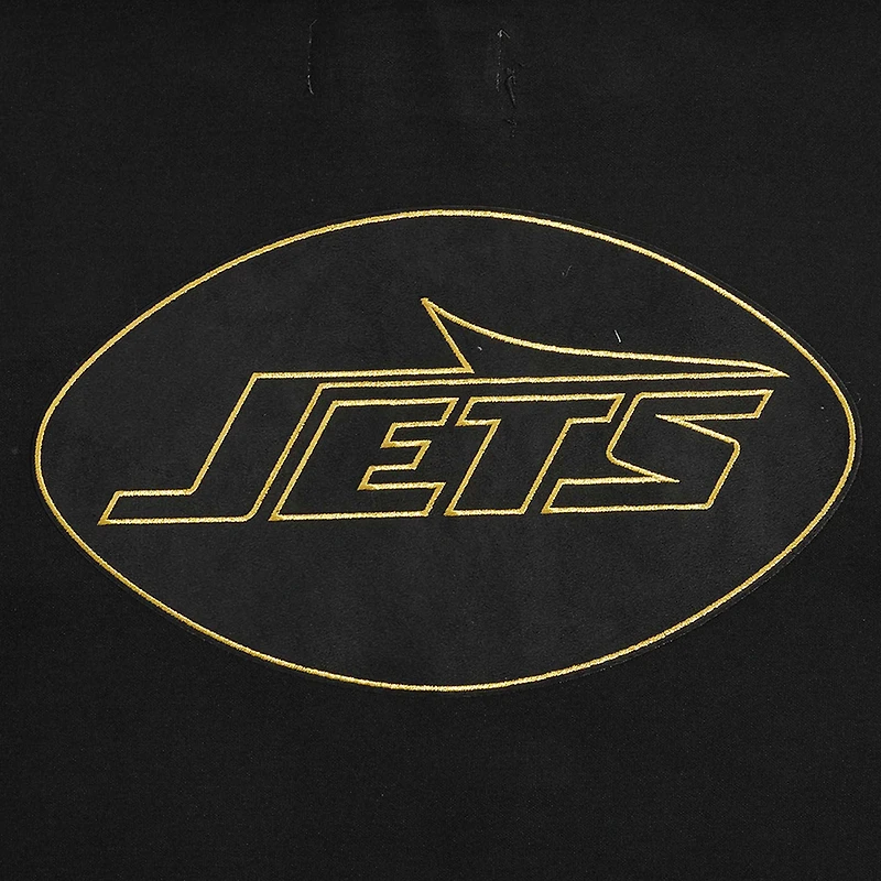 Men's Pro Standard Black New York Jets Classic Chenille Pullover Hoodie