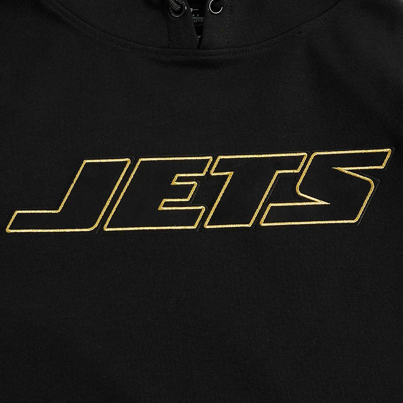 Men's Pro Standard Black New York Jets Classic Chenille Pullover Hoodie