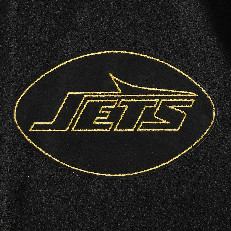 Men's Pro Standard Black New York Jets Full-Zip Varsity Jacket