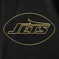 Men's Pro Standard Black New York Jets Full-Zip Varsity Jacket