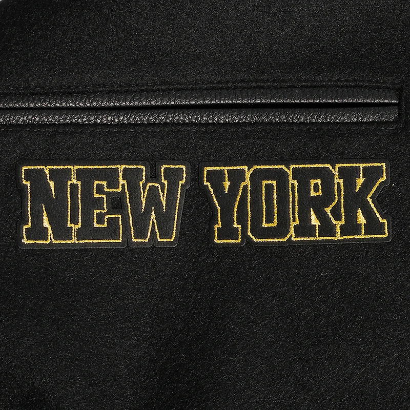 Men's Pro Standard Black New York Jets Full-Zip Varsity Jacket