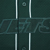 Men's Pro Standard Green New York Jets Triple Tonal Mesh Button-Up Shirt