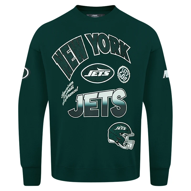 Sweat-shirt à enfiler épaules tombantes Pro Standard Green New York Jets Turn It Up pour homme