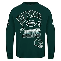 Sweat-shirt à enfiler épaules tombantes Pro Standard Green New York Jets Turn It Up pour homme