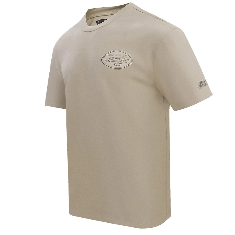 Men's Pro Standard Tan New York Jets Drop Shoulder T-Shirt