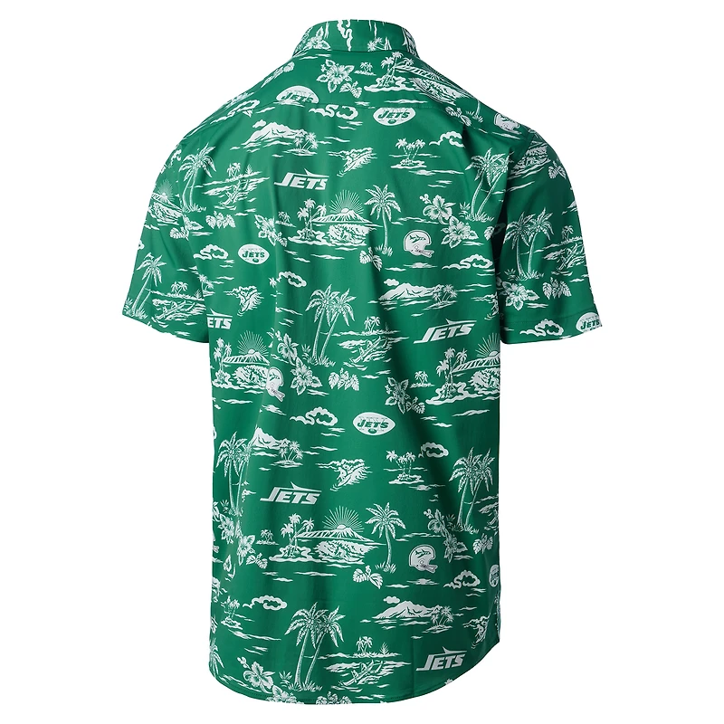 Polo Reyn Spooner vert New York Jets Throwback Pua Performance pour hommes