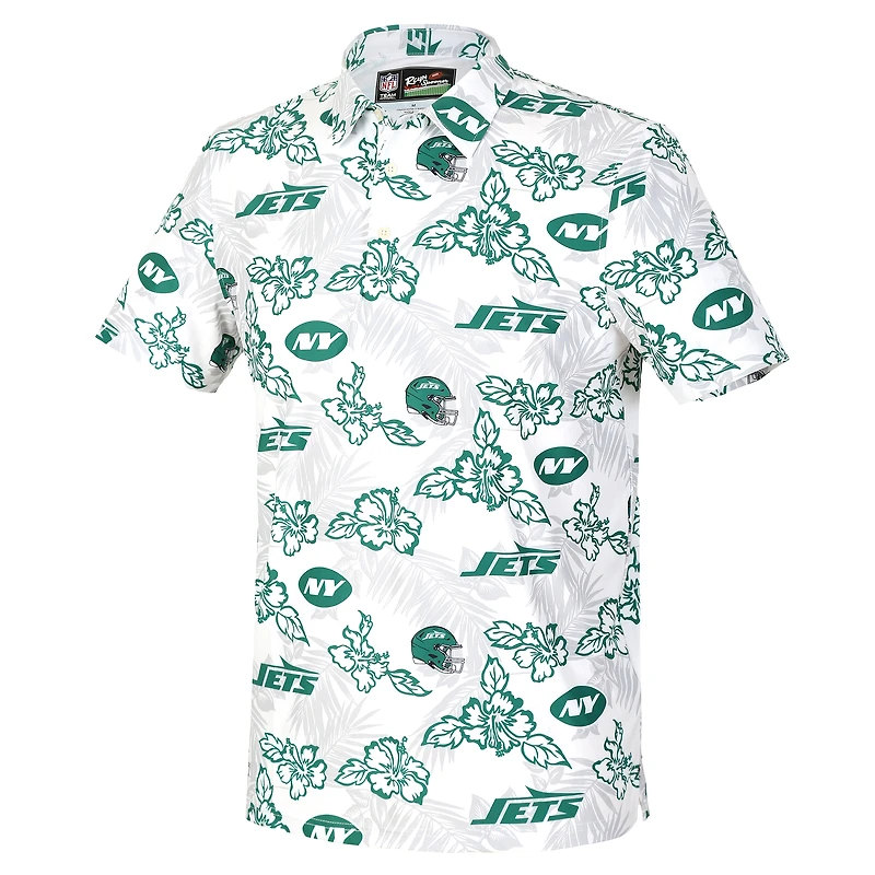Polo blanc Performance Game Day de Reyn Spooner pour homme, New York Jets