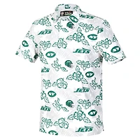 Polo blanc Performance Game Day de Reyn Spooner pour homme, New York Jets