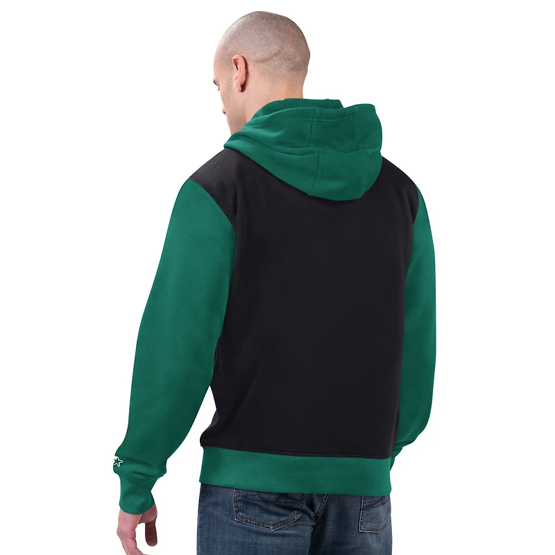 Sweat à capuche zippé noir/vert pour homme des New York Jets Thursday Night Gridiron