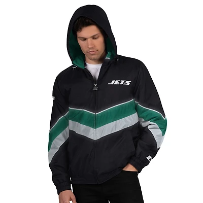 Men's Starter Black/Green New York Jets Thursday Night Gridiron Full-Zip Jacket
