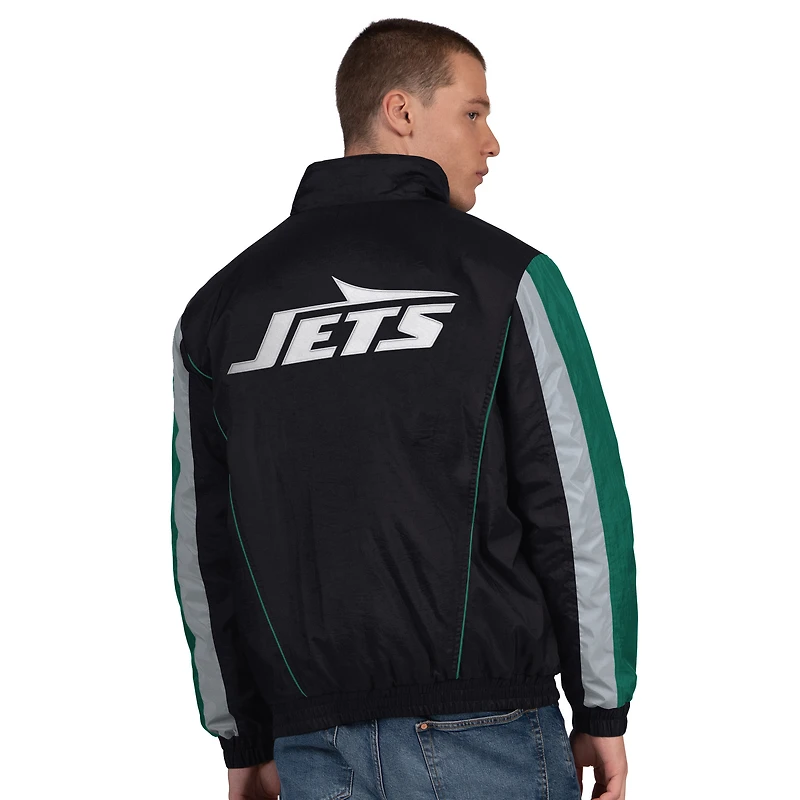 Veste demi-zippée noire Starter pour homme des New York Jets Thursday Night Gridiron