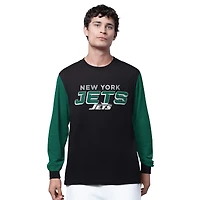 T-shirt à manches longues Starter noir pour homme, New York Jets, match du jeudi soir