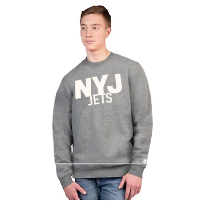 Men's Starter  Charcoal New York Jets Assist Sweatshirt
