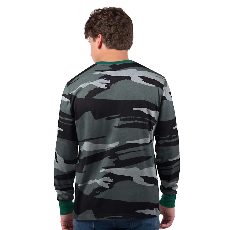 T-shirt à manches longues gris Starter pour homme New York Jets Thursday Night Gridiron