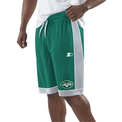 Short de mode préféré des fans New York Jets Starter vert/blanc pour hommes