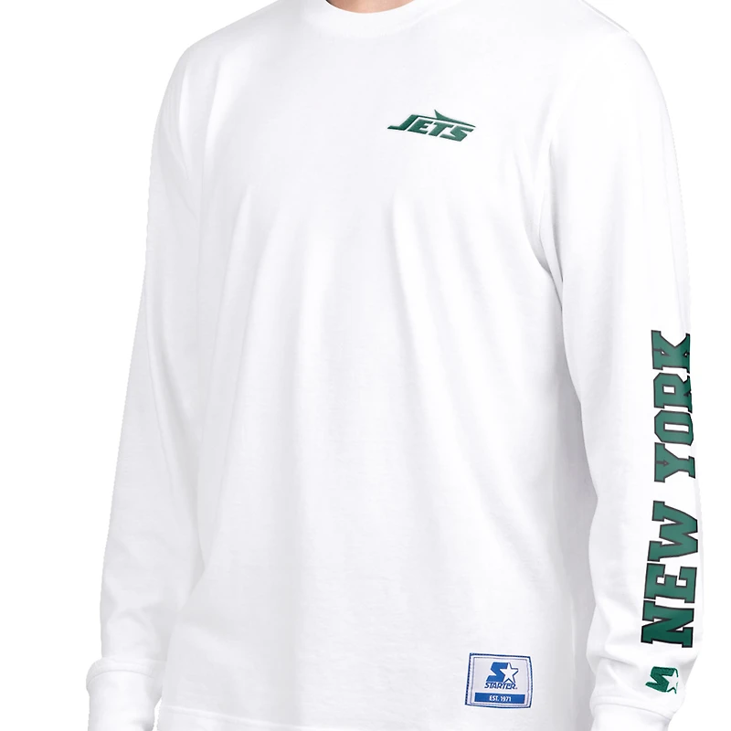 Men's Starter Green/White New York Jets Short Sleeve & Long T-Shirt Combo Pack