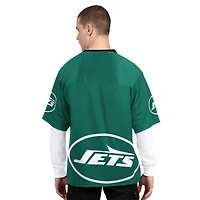 Pack de t-shirts à manches courtes et longues Starter vert blanc pour homme, New York Jets