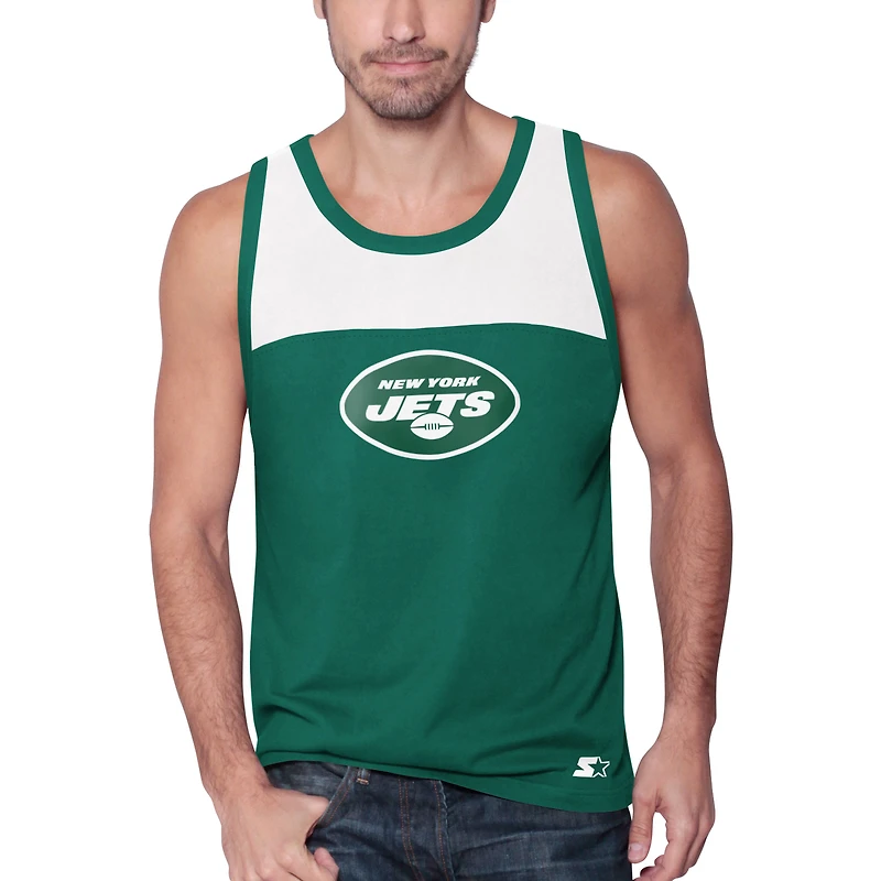 Débardeur Starter vert et blanc New York Jets Touchdown Fashion pour homme