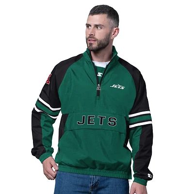 Pull demi-zippé vert pour homme des New York Jets