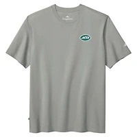 T-shirt Tommy Bahama gris pour homme, motif Huddle & Hang Tens des New York Jets