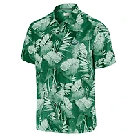 Men's Tommy Bahama Green New York Jets Coast Nuevo Fronds Camp Button-Up Shirt